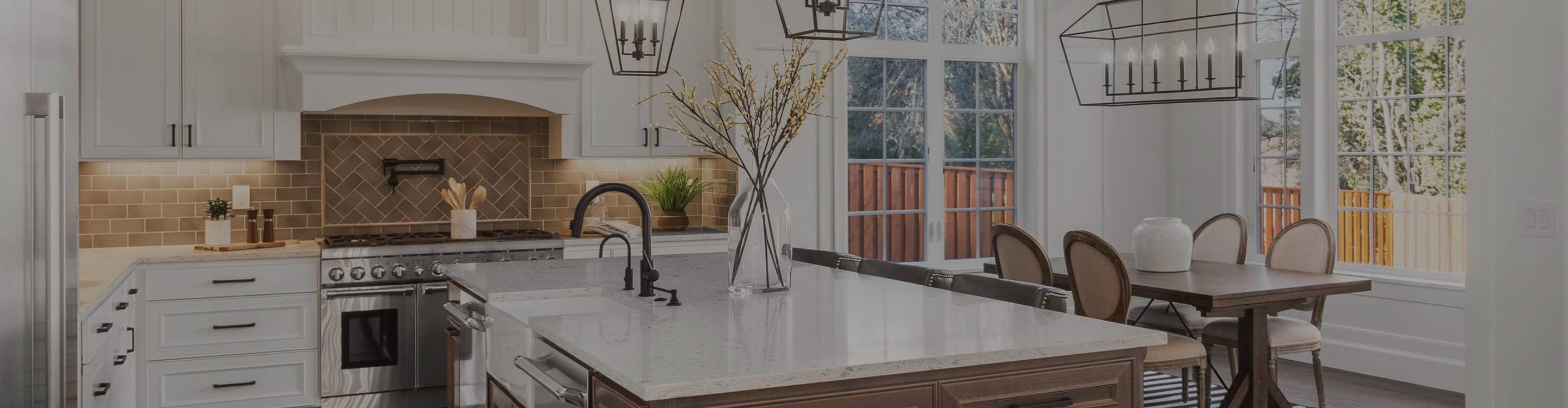 kitchen with a tile backsplash 