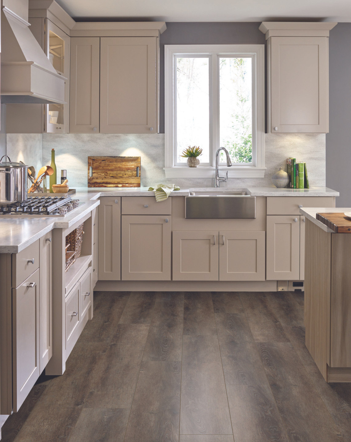 Installed laminate flooring in home